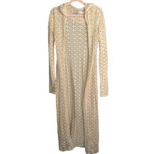 Free People Cream Long Cardigan